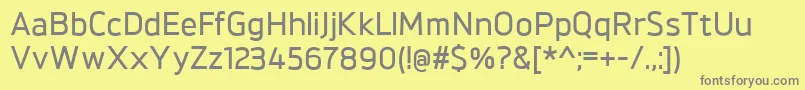 BrokmanDemibold Font – Gray Fonts on Yellow Background
