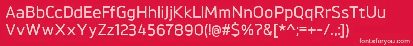 BrokmanDemibold Font – Pink Fonts on Red Background