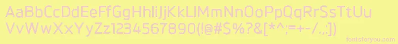 BrokmanDemibold Font – Pink Fonts on Yellow Background