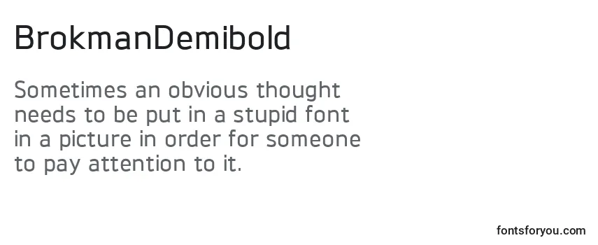 Review of the BrokmanDemibold Font