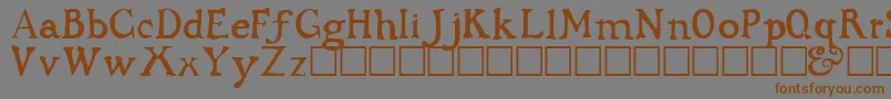 BuccaneerRegular Font – Brown Fonts on Gray Background