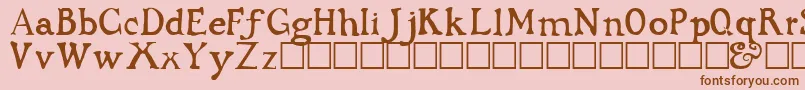 BuccaneerRegular Font – Brown Fonts on Pink Background