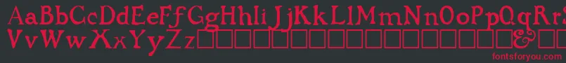 BuccaneerRegular Font – Red Fonts on Black Background