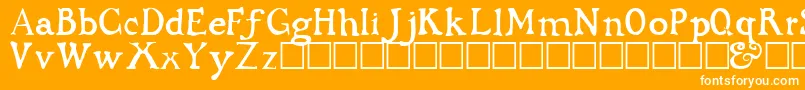 Шрифт BuccaneerRegular – белые шрифты на оранжевом фоне