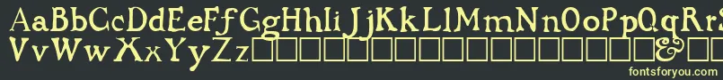 BuccaneerRegular Font – Yellow Fonts on Black Background