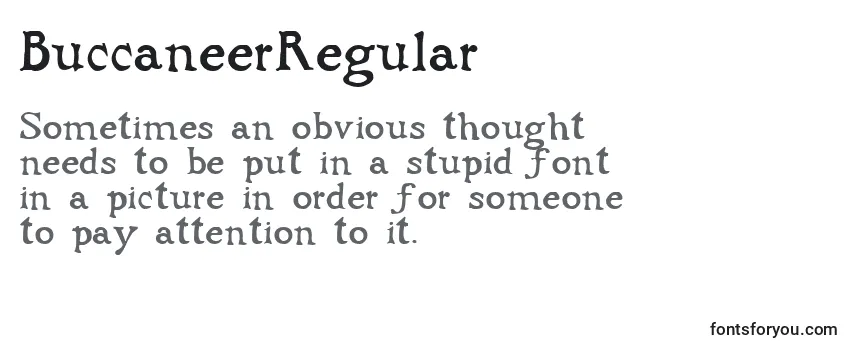 Review of the BuccaneerRegular Font