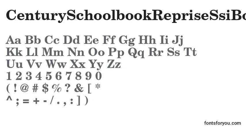 Czcionka CenturySchoolbookRepriseSsiBold – alfabet, cyfry, specjalne znaki