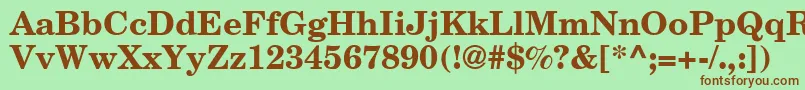 CenturySchoolbookRepriseSsiBold Font – Brown Fonts on Green Background