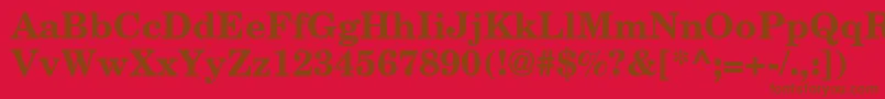 CenturySchoolbookRepriseSsiBold-fontti – ruskeat fontit punaisella taustalla