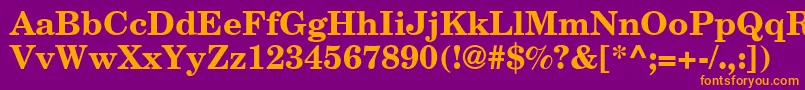 CenturySchoolbookRepriseSsiBold Font – Orange Fonts on Purple Background