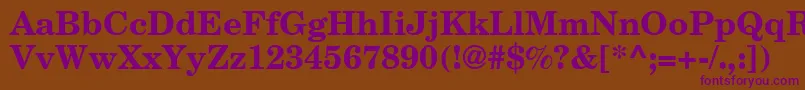 CenturySchoolbookRepriseSsiBold Font – Purple Fonts on Brown Background