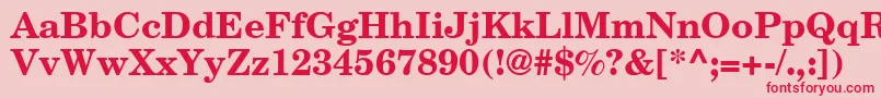 CenturySchoolbookRepriseSsiBold Font – Red Fonts on Pink Background