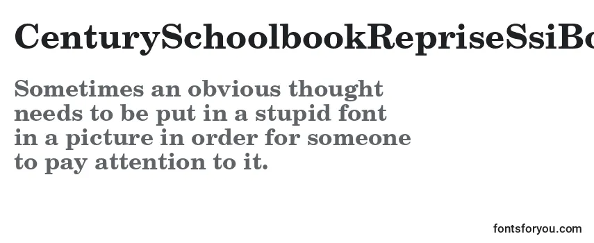 Review of the CenturySchoolbookRepriseSsiBold Font