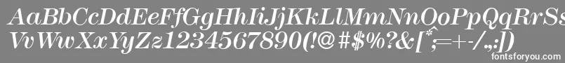 M791ModernItalic Font – White Fonts on Gray Background