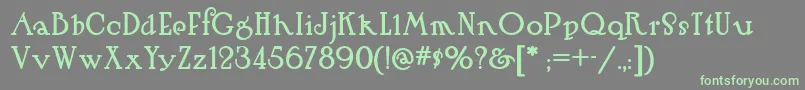 フォントHut – 灰色の背景に緑のフォント