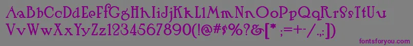Шрифт Hut – фиолетовые шрифты на сером фоне