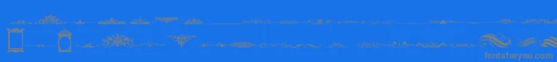 fuente VintageDecorativeSigns2 – Fuentes Grises Sobre Fondo Azul