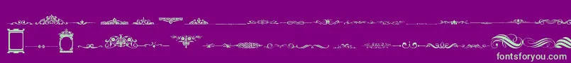 VintageDecorativeSigns2 Font – Green Fonts on Purple Background