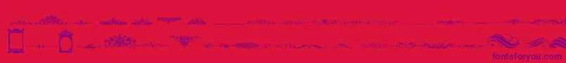 VintageDecorativeSigns2 Font – Purple Fonts on Red Background