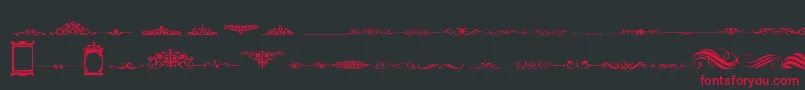 Подробнее о шрифте VintageDecorativeSigns2 Шрифт VintageDecorativeSigns2 – красные шрифты на чёрном фоне
