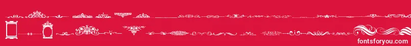 VintageDecorativeSigns2 Font – White Fonts on Red Background