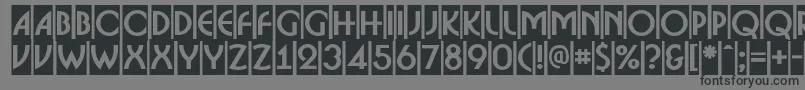 Шрифт ABosanovacmBold – чёрные шрифты на сером фоне