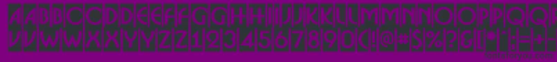 ABosanovacmBold-Schriftart – Schwarze Schriften auf violettem Hintergrund