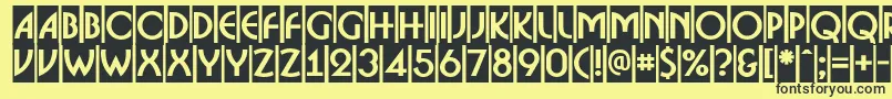 ABosanovacmBold Font – Black Fonts on Yellow Background