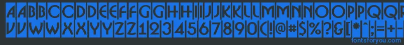 ABosanovacmBold Font – Blue Fonts on Black Background