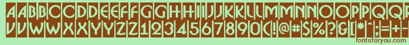 ABosanovacmBold Font – Brown Fonts on Green Background