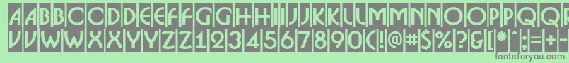 ABosanovacmBold Font – Gray Fonts on Green Background