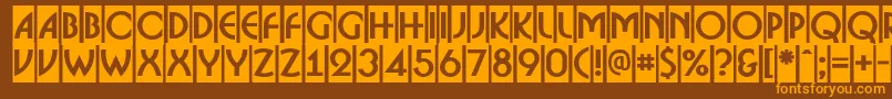 ABosanovacmBold Font – Orange Fonts on Brown Background