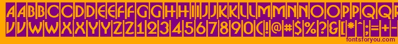 ABosanovacmBold Font – Purple Fonts on Orange Background