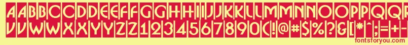 ABosanovacmBold Font – Red Fonts on Yellow Background