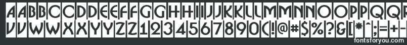 フォントABosanovacmBold – 黒い背景に白い文字
