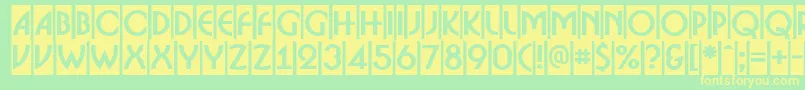 ABosanovacmBold Font – Yellow Fonts on Green Background