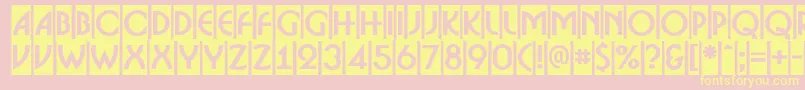 ABosanovacmBold Font – Yellow Fonts on Pink Background