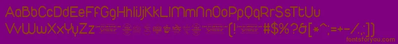 DuepuntozeroRegularTrial Font – Brown Fonts on Purple Background