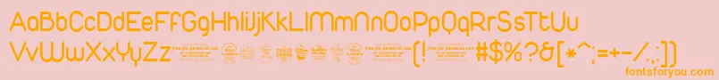 DuepuntozeroRegularTrial Font – Orange Fonts on Pink Background