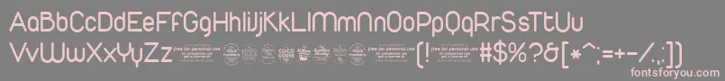 DuepuntozeroRegularTrial Font – Pink Fonts on Gray Background