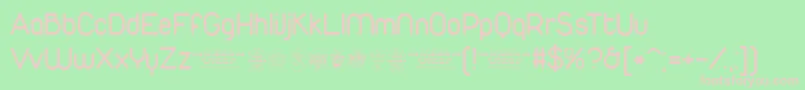DuepuntozeroRegularTrial Font – Pink Fonts on Green Background