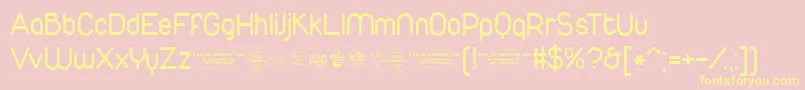 DuepuntozeroRegularTrial Font – Yellow Fonts on Pink Background