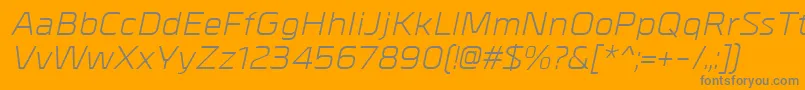 MetralItalic Font – Gray Fonts on Orange Background