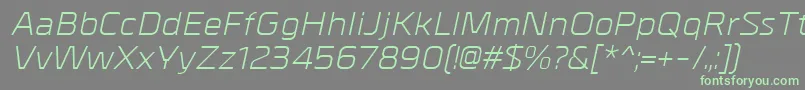 MetralItalic Font – Green Fonts on Gray Background