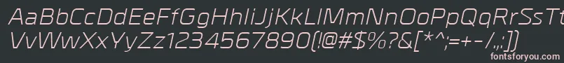 MetralItalic Font – Pink Fonts on Black Background