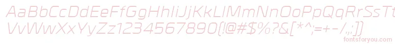 MetralItalic Font – Pink Fonts on White Background