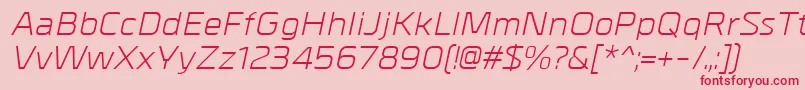 Шрифт MetralItalic – красные шрифты на розовом фоне