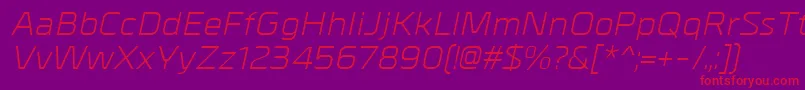 MetralItalic Font – Red Fonts on Purple Background