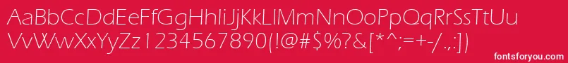 Eraslght Font – White Fonts on Red Background