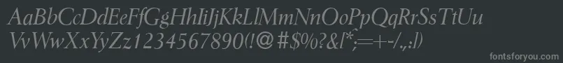 Police I772RomanItalic – polices grises sur fond noir